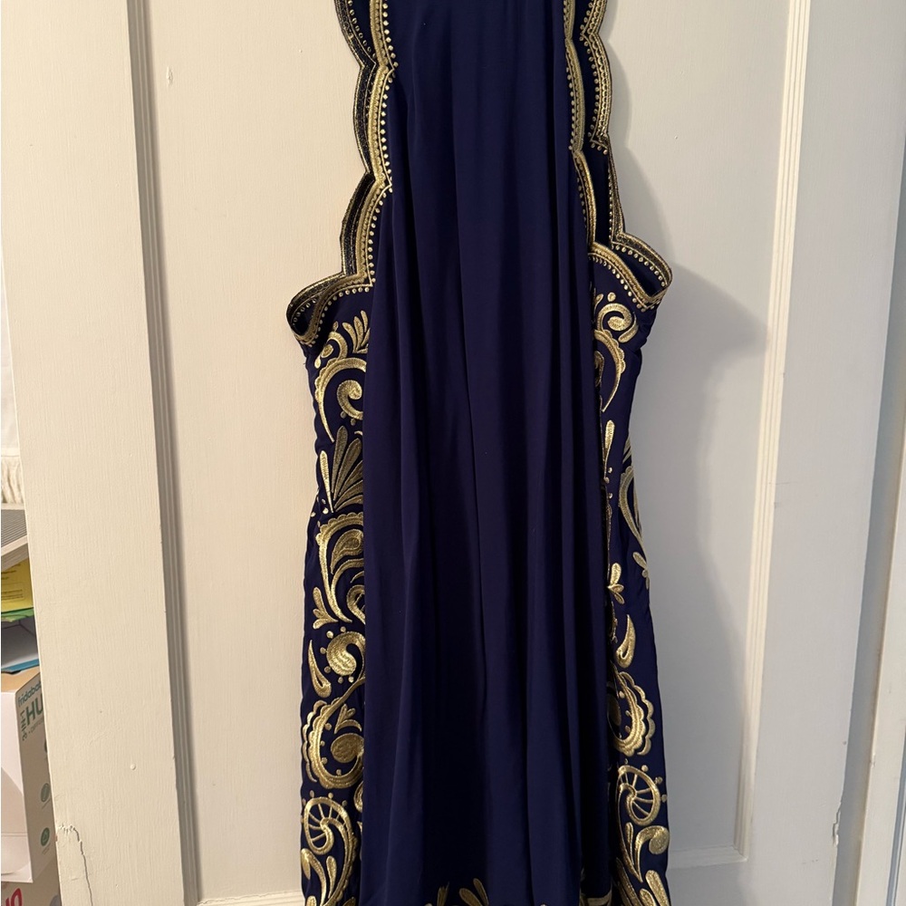 Lilly Pulitzer Blue and Gold Dress